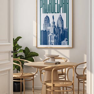 Philadelphia Wall Art Print, Philadelphia Poster, Philadelphia Skyline, Philadelphia Aesthetic Decor, Philadelphia Travel Poster Print