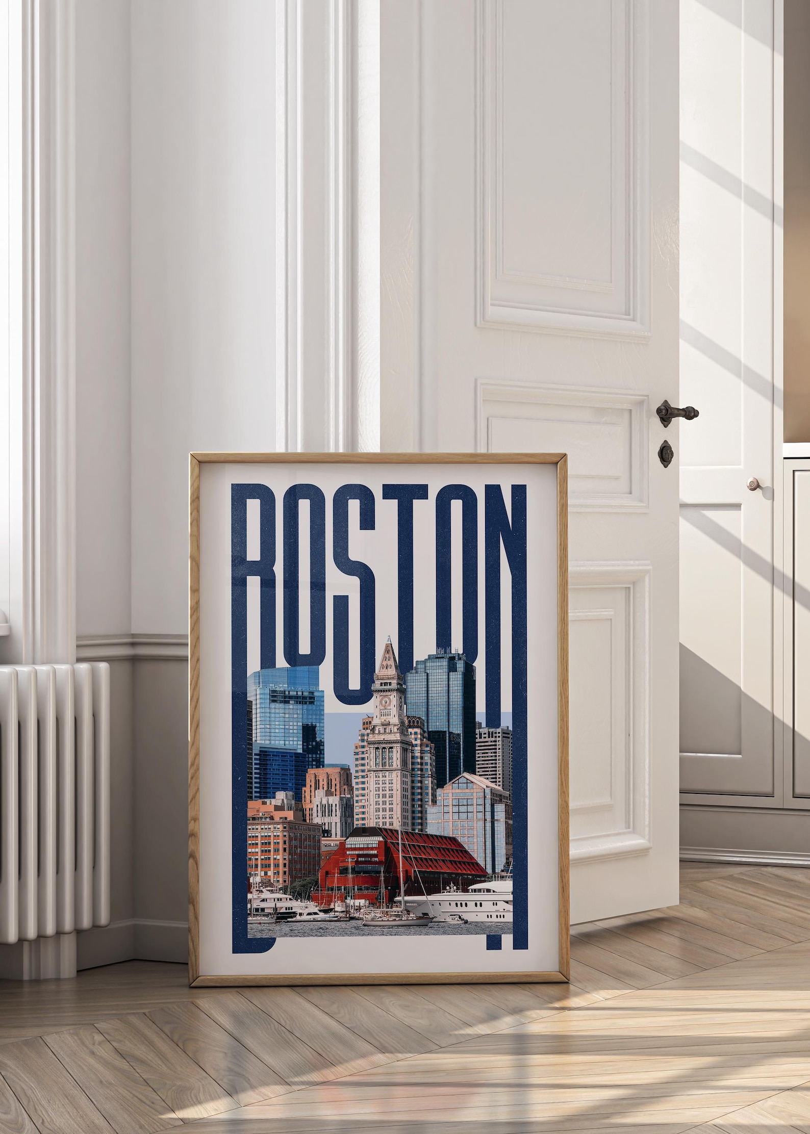 Boston Wall Art Print, Boston Poster, Boston Art Print, Boston Skyline ...