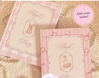 Kokette Katze Hase Pink Notizbuch: Vintage Schleife Gingham Notizbuch Geburtstagsgeschenk für Sie