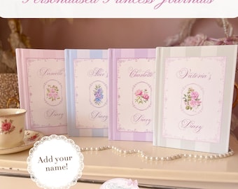 Coquette Vintage Personalised Princess Journal: Notebook Birthday Gift For Her