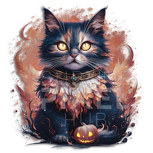 Mooie halloween kat v4 png, png-bestanden, clipart, Halloween, katten, halloween-ontwerpen, transparante achtergrond