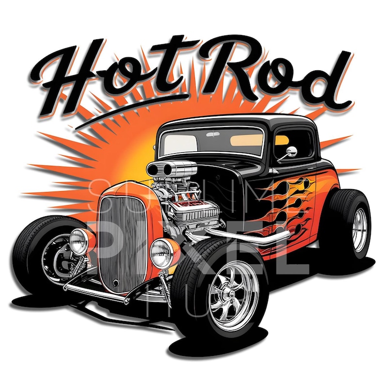 Vintage Hot Rod PNG, Classic Car Clipart (digital Download) - Etsy