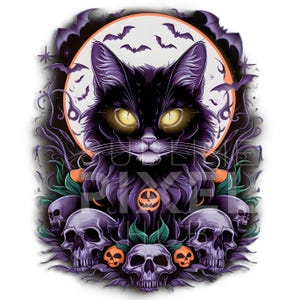 Mooie halloween kat v5 png-, png-bestanden, clipart, Halloween, katten, halloween-ontwerpen, transparante achtergrond