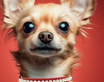 Elegant Hundhalsband med Konstpärlor – Bröllop, Födelsedagsoutfit