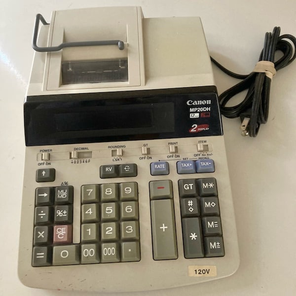 Canin MP20DHII Electronic Printing Calculator 12 Digit 2 color Display TESTED