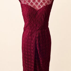 bisou bisou red lace dress Bisou Bisou Red Lace Dress, Cold Shoulder Bodycon, Size 6