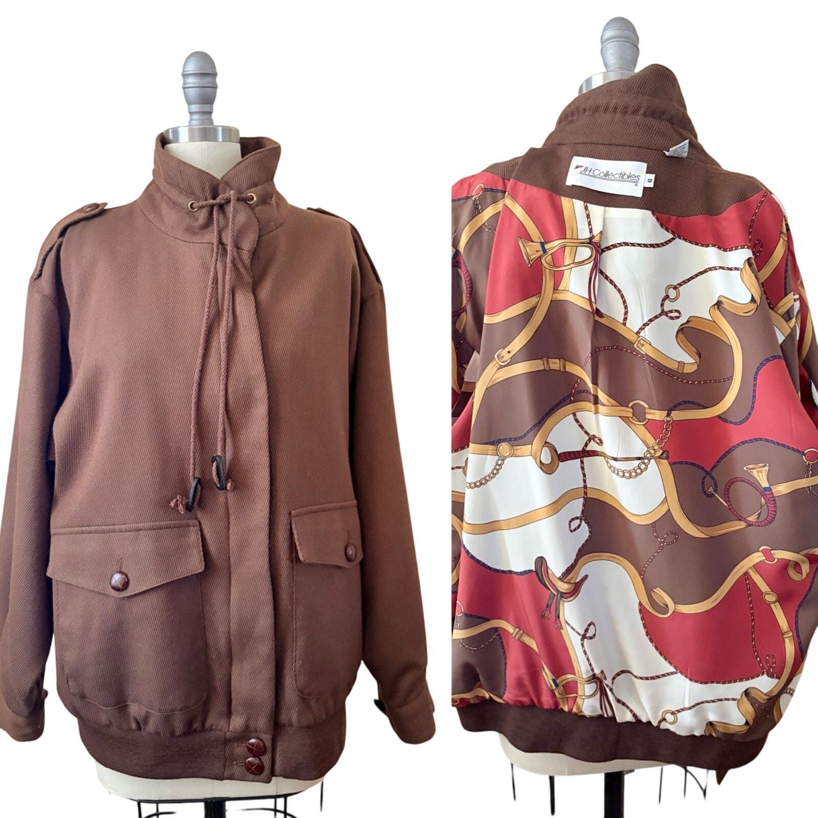 Vintage 80s Wool Bomber Jacket - Etsy