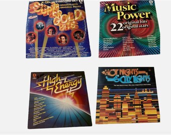 Lot of 4 Vintage Vinyl Records 70's Music Disco K-tel Classic Rock LP