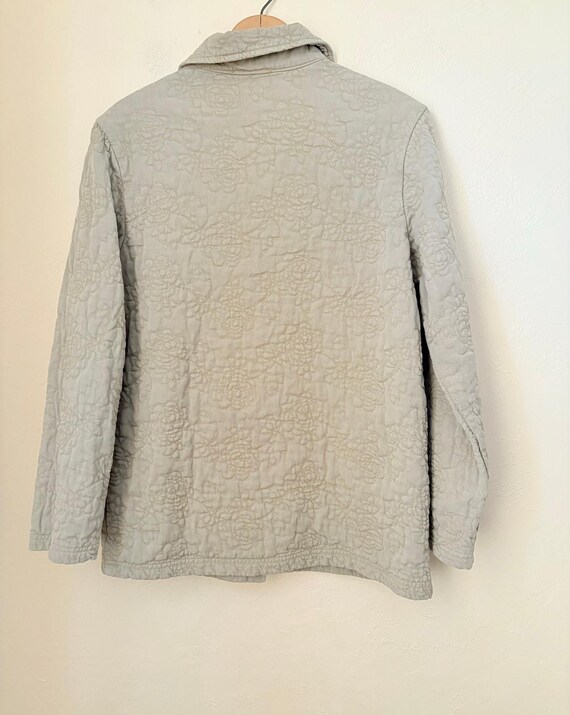 Better Than Basic Beige Quilted Jacket Button Fro… - image 6