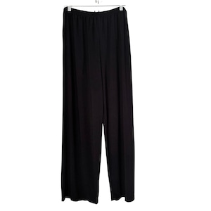 Coldwater Creek Black Pull-On Women&#39;s Pants 16P Wide Leg Stretch USA Made
