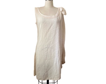 La Rueca Women's Dress Cotton Cream Size M Sleeveless Boho NWOT