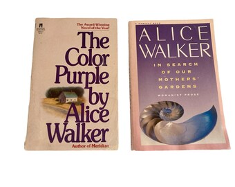 The Color Purple + In search of Our Mothers Garden book Lot of 2 Alice Walker