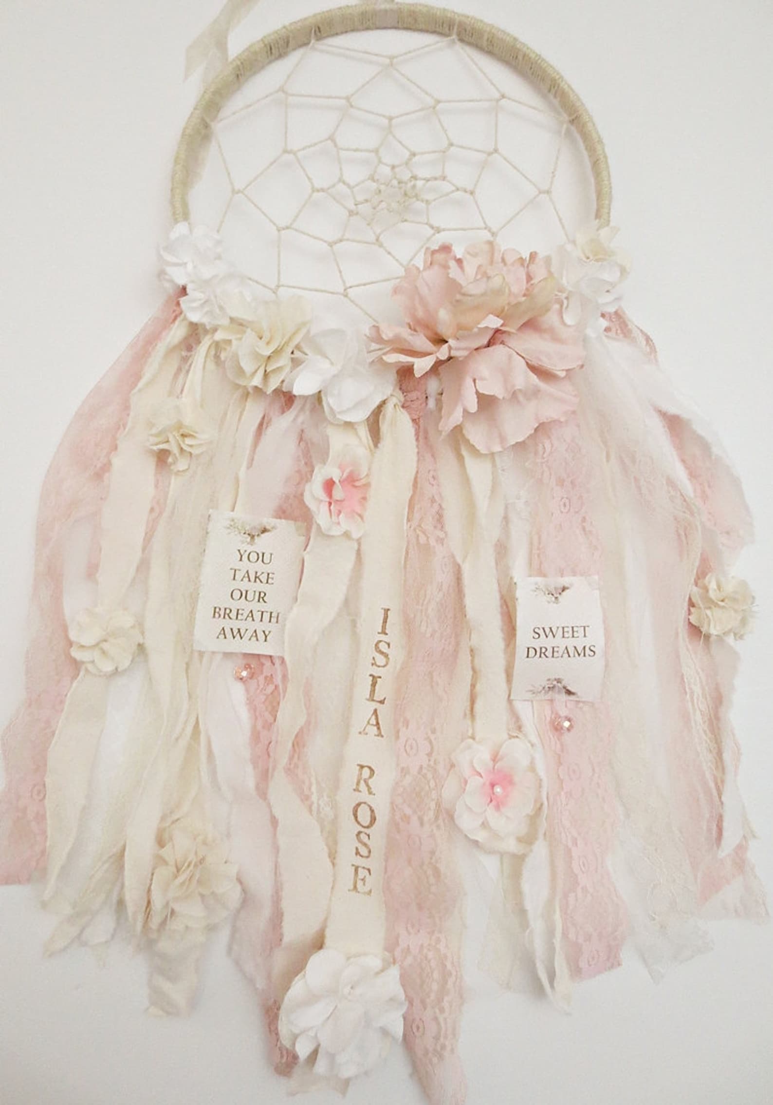 Baby Mobile, Baby Girl Mobile, Shabby Chic Nursery Decor, Neutral Nursery Decor, Vintage Baby