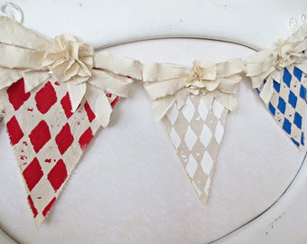 4th of July Decor, 4th of July Banner, Patriotic Banner, Patriotic Decor, Rustic 4th of July Decor, Shabby Chic 4th of July Decor, Americana