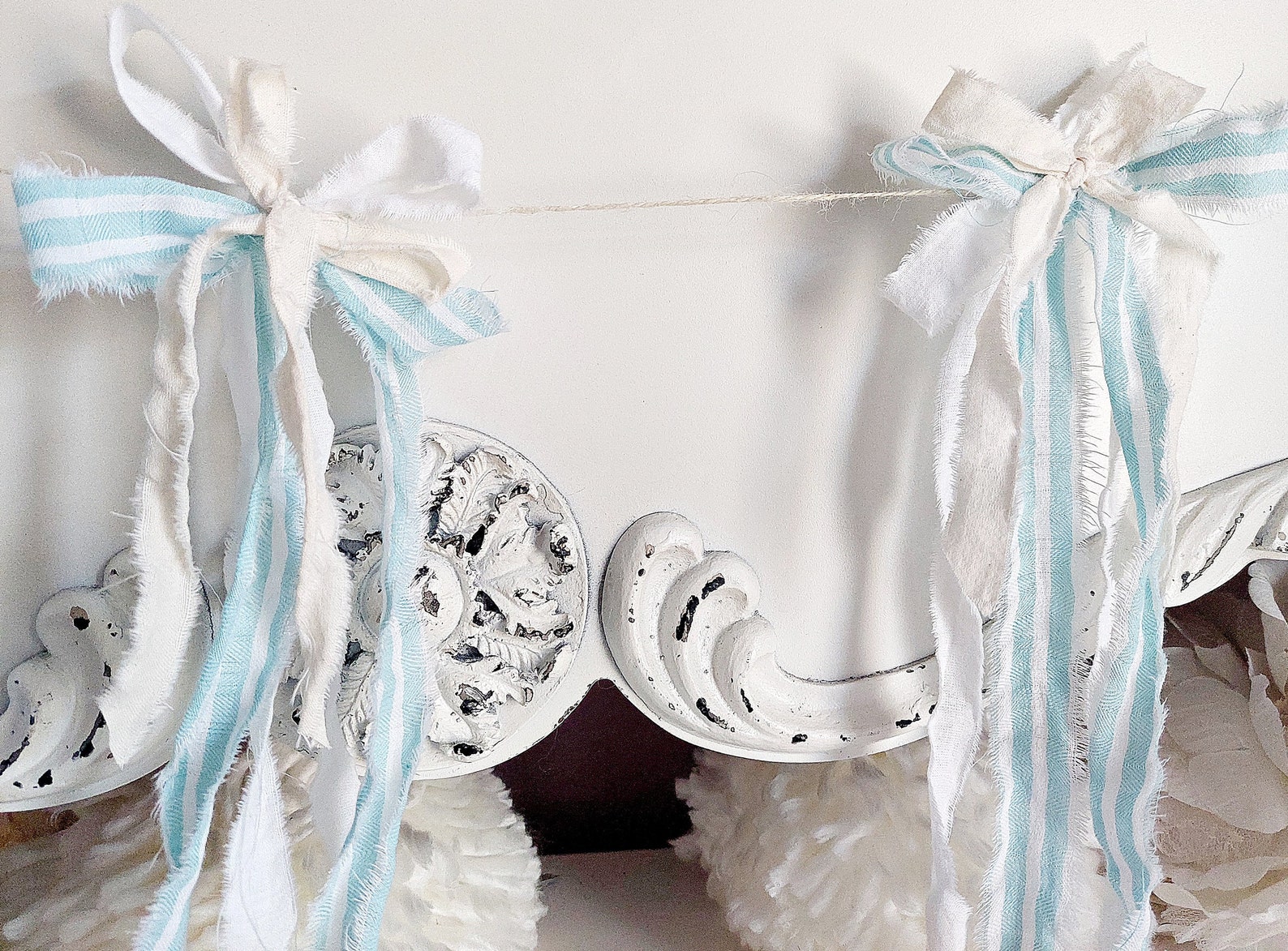 Beach Garland Rag Bow Garland Beach Decor Summer Decor - Etsy