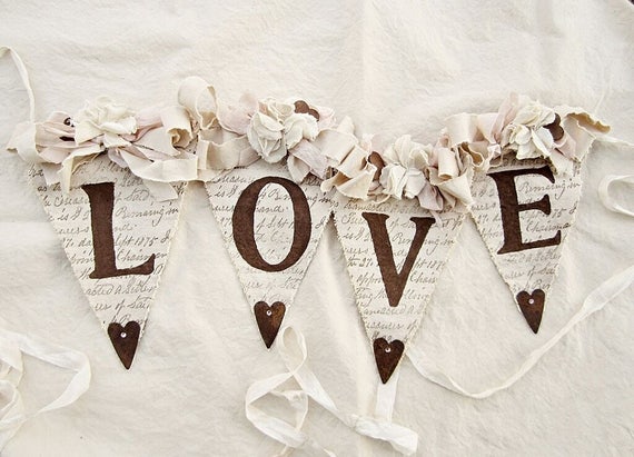 Wedding Banner Rustic Chic Wedding Decor Vintage Wedding Etsy