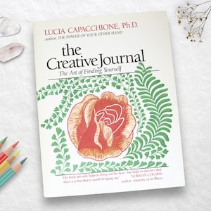 Signed The Creative Journal, Lucia Capacchione Ph.D, Creative Workbook to Reach Your Potential, 1989 Rare Collectible Mint Vintage Paperback image 1