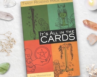 Mint! It's All in the Cards: Tarot Reading Made Easy, John Mangiapane, Beginner Friendly Tarot Paperback Book, Rare 2004 OOP New Vintage