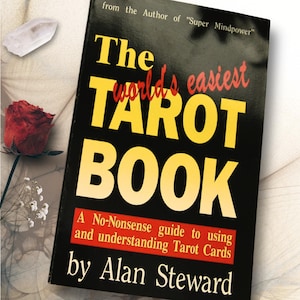 Rare! World&#39;s Easiest Tarot Book, No Nonsense Guide to Using Tarot, Alan Steward, OOP 1995 Excellent Vintage Beginner Tarot Paperback Book