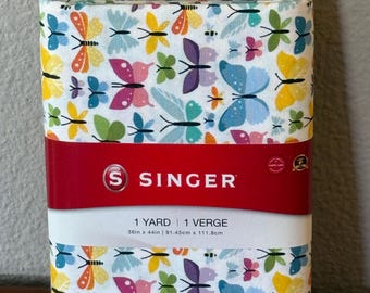 Singer Fabrics, 100% Cotton, Multi Butterfly, Cut by The Yard