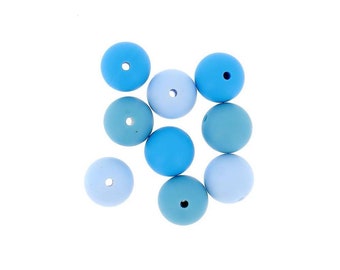 Blue Bohin Round Silicone Beads 9/Pkg