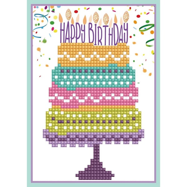 Birthday Diamond Dotz Diamond Art Greeting Card Kit 5"X7"