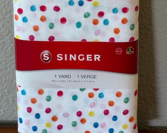 Singer Fabrics, 100% Cotton, Multi Polka Dots, Cut by The Yard