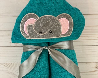 Custom Hooded Bath or Beach Towel-Animals. Gifts for Kids. Gifts for Her. Gifts for Him. Personalize with Name! Giraffe. Zebra. Lion. Pig.