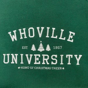 Whoville University Custom Sweat Shirt Mean One Green Man Hoodie Curmudgeon Furry Green Meanie image 4