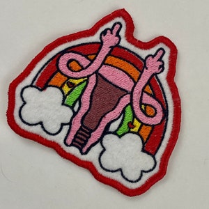 Rainbow Uterus Patch. Iron-on or Sew-on. ProChoice. My body, My Choice. image 6