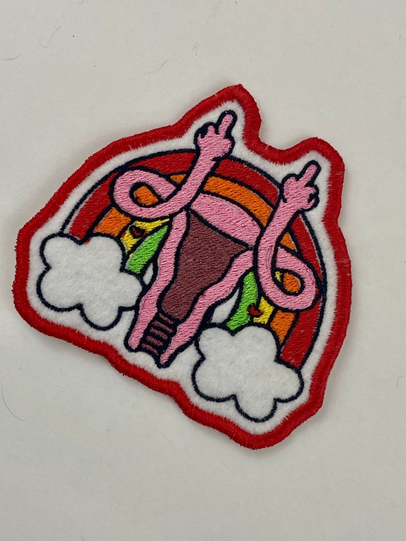 Rainbow Uterus Patch. Iron-on or Sew-on. ProChoice. My body, My Choice. image 6