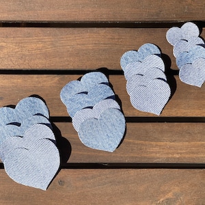 Denim Hearts Embellishments