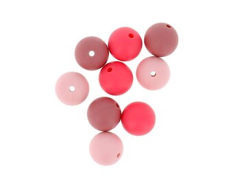 Pink Bohin Round Silicone Beads 9/Pkg