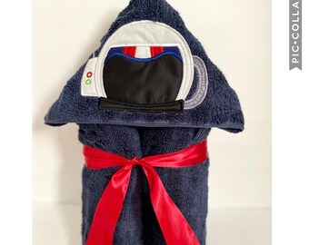 Personalized Hooded Bath Towel, Beach Towel, Astronaut, Snorkeler, Chef, Baseball Player, Firefighter, Police Officer, Boys Gift, Girls Gift