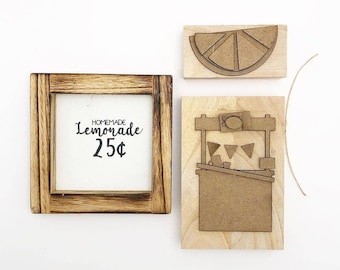 August | Lemonade | Tiered Tray Sitter Kit, DIY