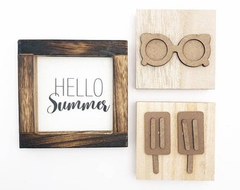 June / Summer Tiered Tray Sitter Kit, DIY