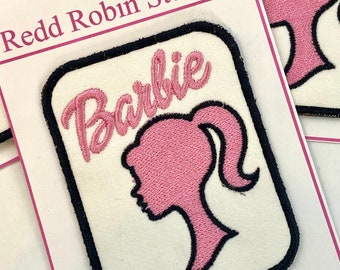 Barbie Iron-on Patch. Girl Power. Barbie Doll.  Pink girl.  Iron-on.