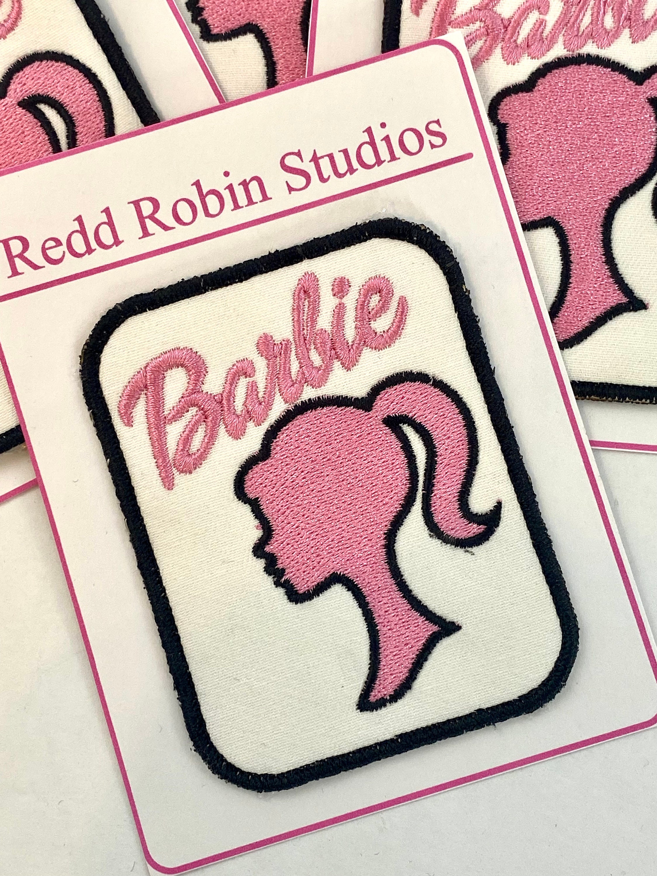 Hello My Name Is Barbie, Pink Iron on Vinyl for White Shirts Only 4x4