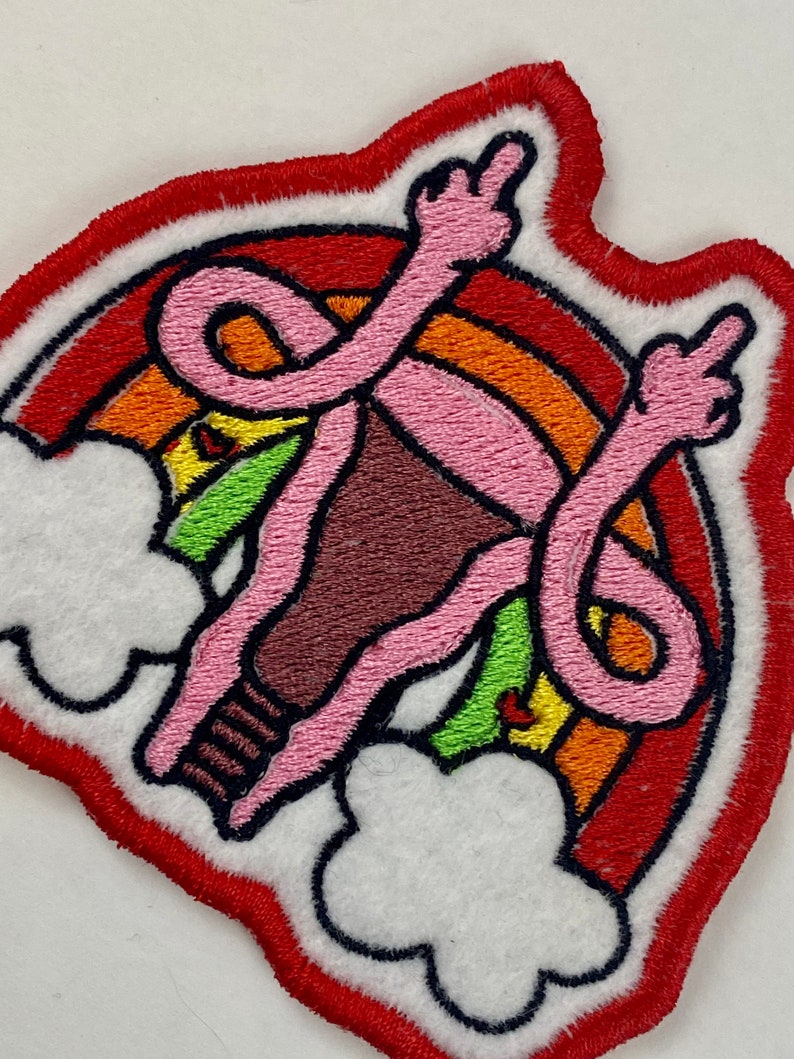 Rainbow Uterus Patch. Iron-on or Sew-on. ProChoice. My body, My Choice. image 4