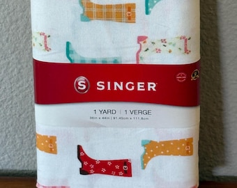 Singer Fabrics, 100% Cotton, Multi Rainboots, Cut by The Yard