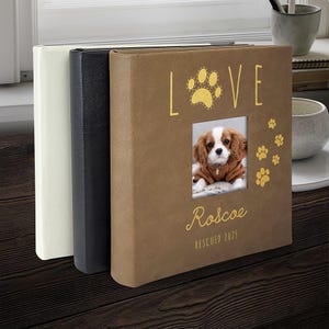 Personalized Dog Photo Album With Paw Prints, New Dog Owner Gifts, Pet Picture Album, 4X6 Pet Photo Album, Cat Gift, Rescue Pet Gift