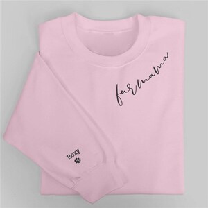 Sweat personnalisé pour maman chien, col rond pour papa chien, sweat maman chat, cadeau de fête des mères pour propriétaires de chien, sweat brodé, cadeau chien