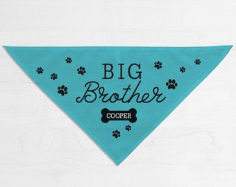 Personalized Baby Announcement Dog Bandana, Big Brother/Sister Bandana