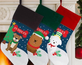 Personalized Dog Breed Stocking, Dog Christmas Stocking, Custom Puppy Stocking, Dog Christmas Gift, Goldendoodle Stocking, Maltese, Huskey