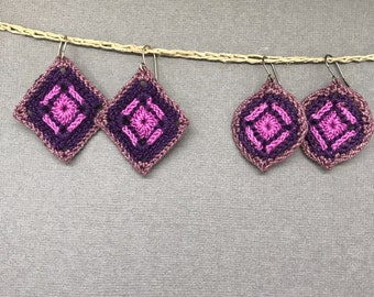 Crochet Pattern - Glenda & Grace Earrings -Crochet Pattern - Instant PDF Digital Download - Make it Crochet