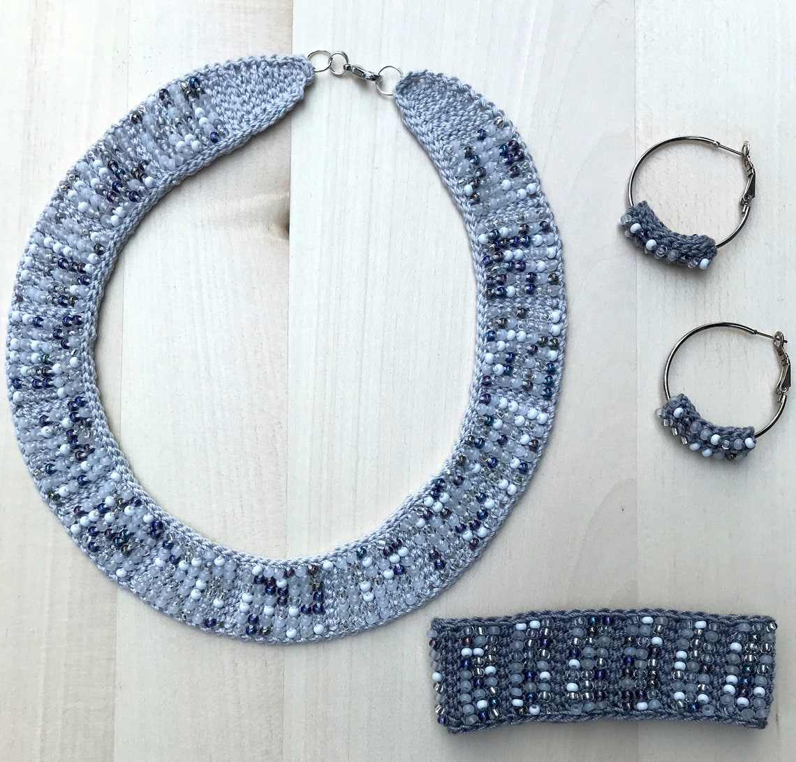 Crochet Pattern twyla Necklace & Jewelry Set Instant PDF Digital