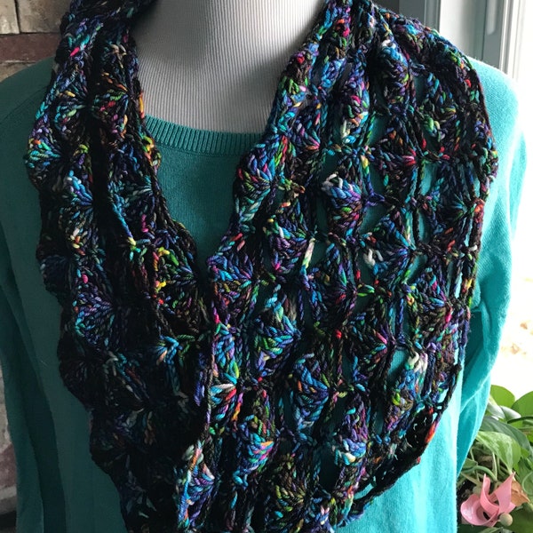 Crochet Pattern - Electra Cowl Pattern - Instant PDF Digital Download - Indie-dyed Yarn Crochet Pattern - Women's Cowl - Pattern Only