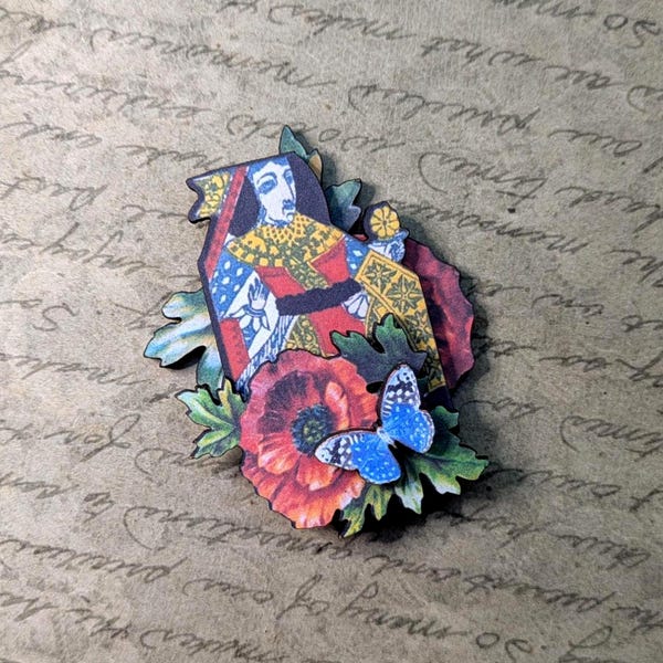 Broche de carta de la reina
