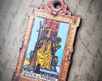 Queen of Wands Tarot Card Ornament