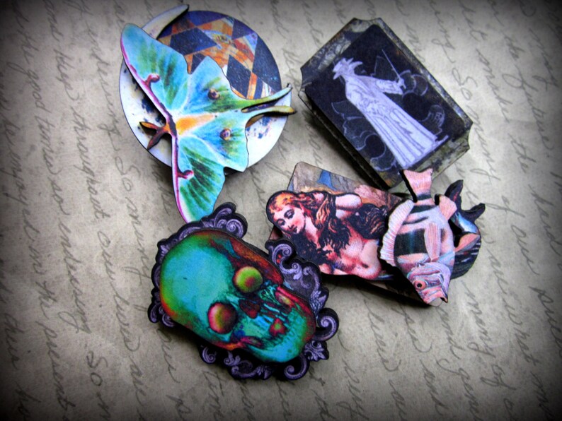 Mermaid Collage Brooch